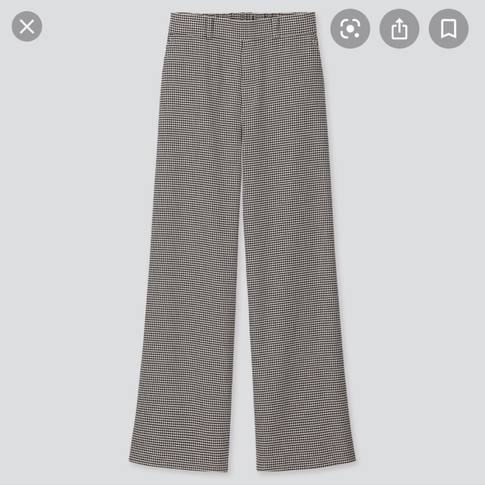 Wide straight pants (brushed)